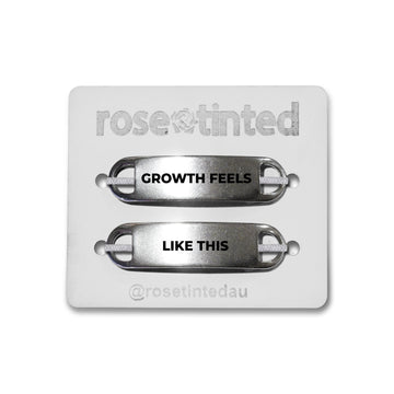 'Growth Feels, Like This' Lace Note Shoe Tags