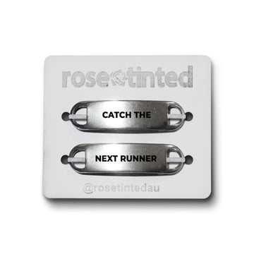 'Catch The, Next Runner' Lace Note Shoe Tags