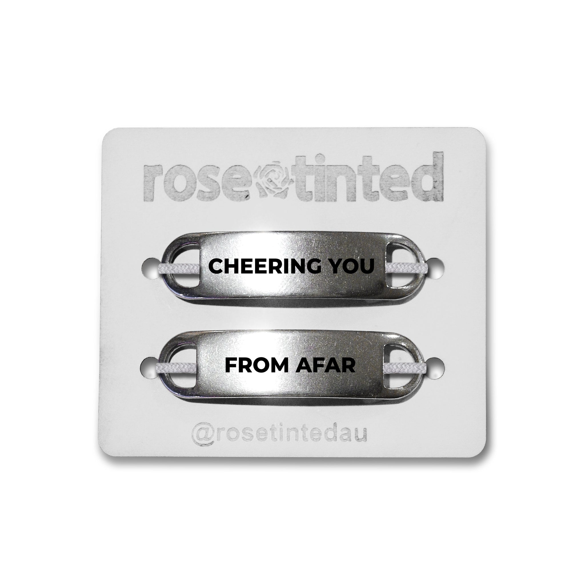 'Cheering You, From Afar' Lace Note Shoe Tags