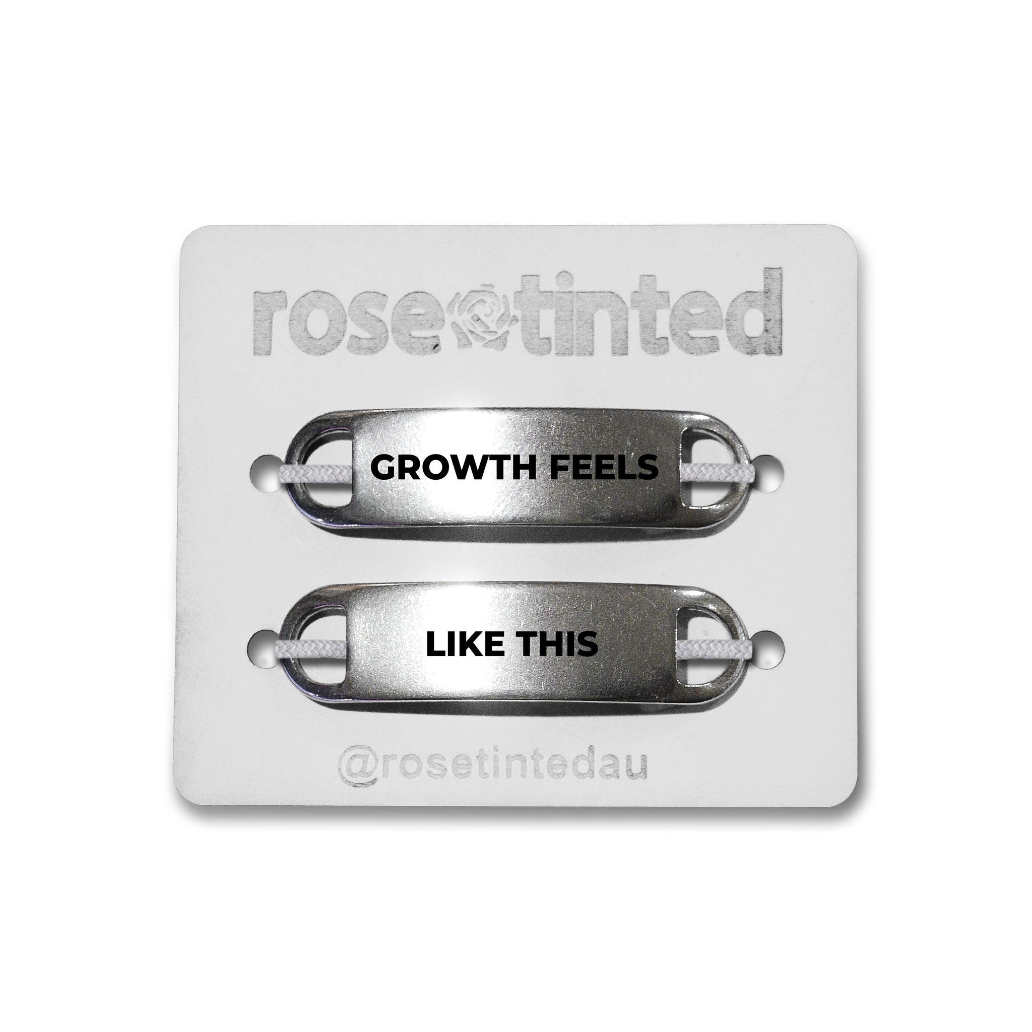 'Growth Feels, Like This' Lace Note Shoe Tags