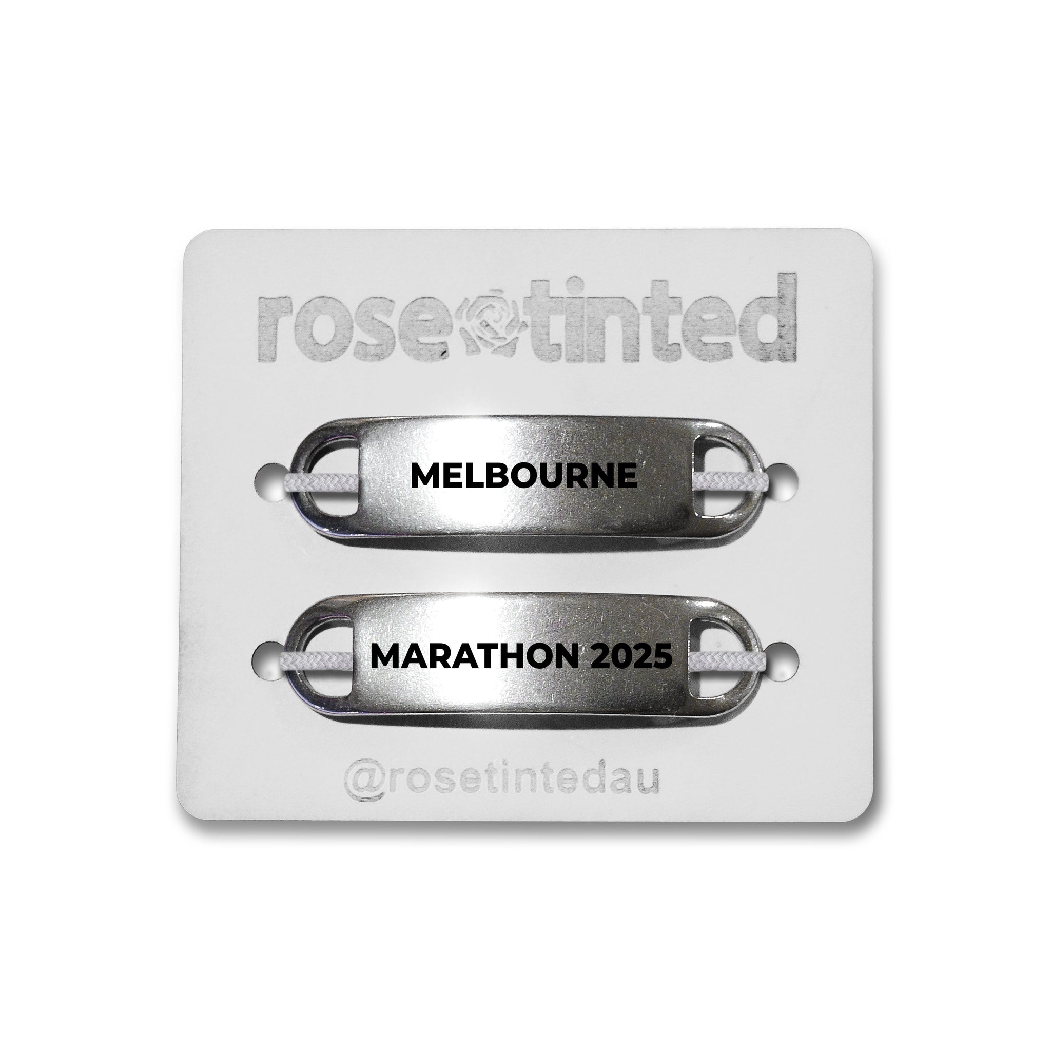 'Melbourne, Marathon 2025' Lace Note Shoe Tags