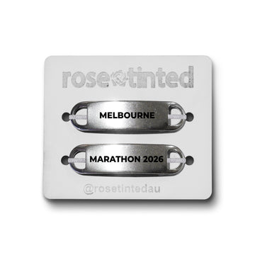 'Melbourne, Marathon 2026' Lace Note Shoe Tags