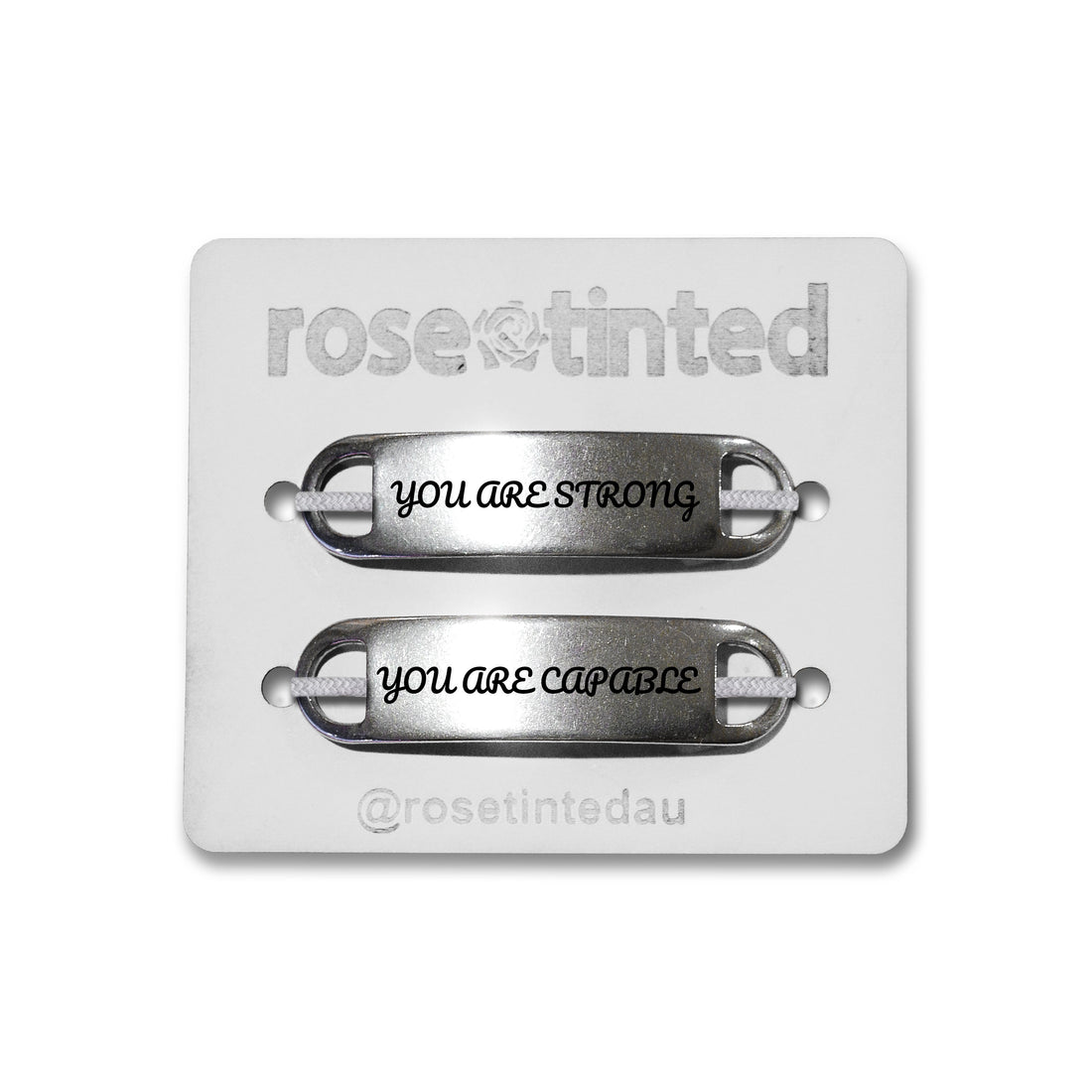'You are Strong, You are Capable' Lace Note Shoe Tags